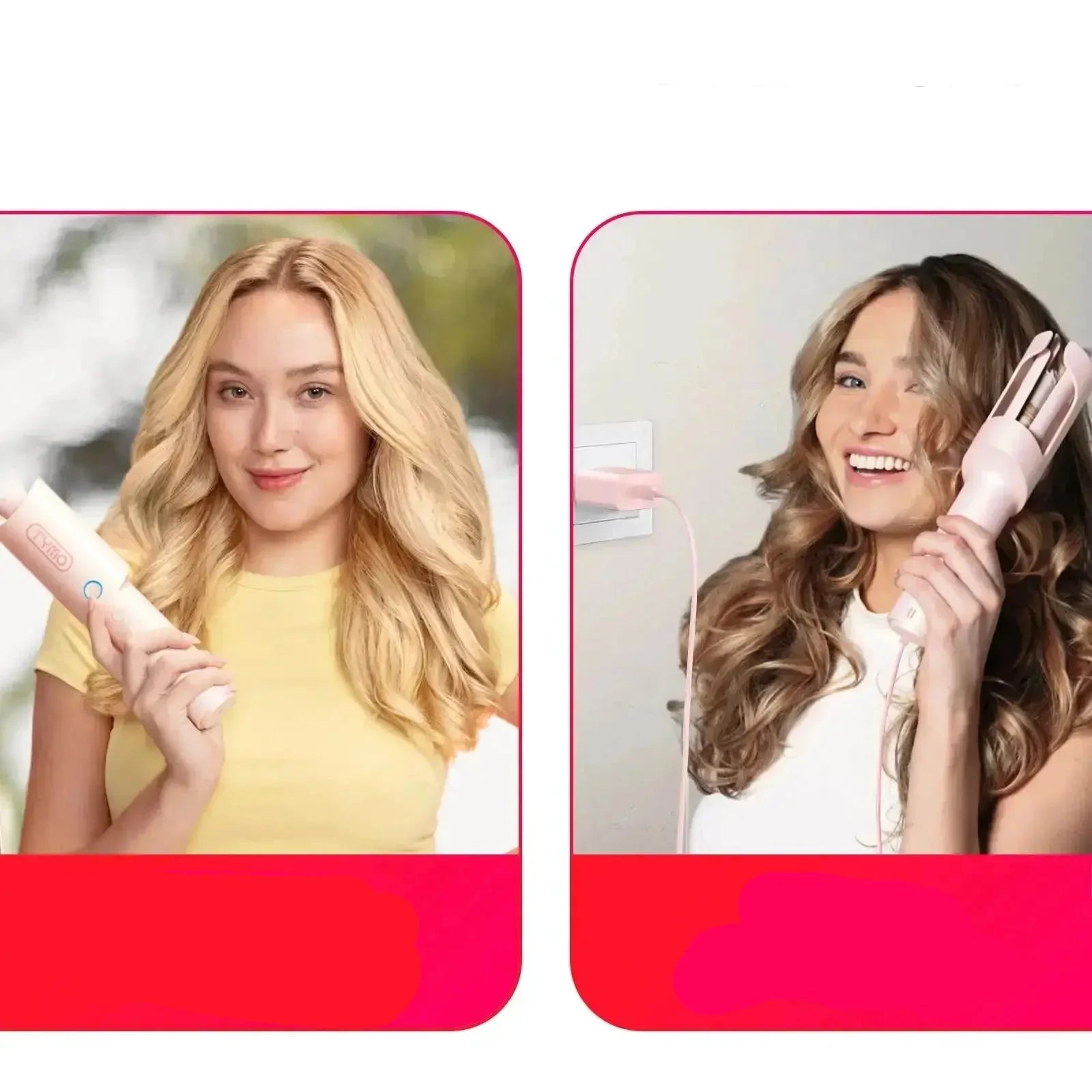 LuxeLock | Cordless Curling Iron – Adjustable Temperature – Elegant Design