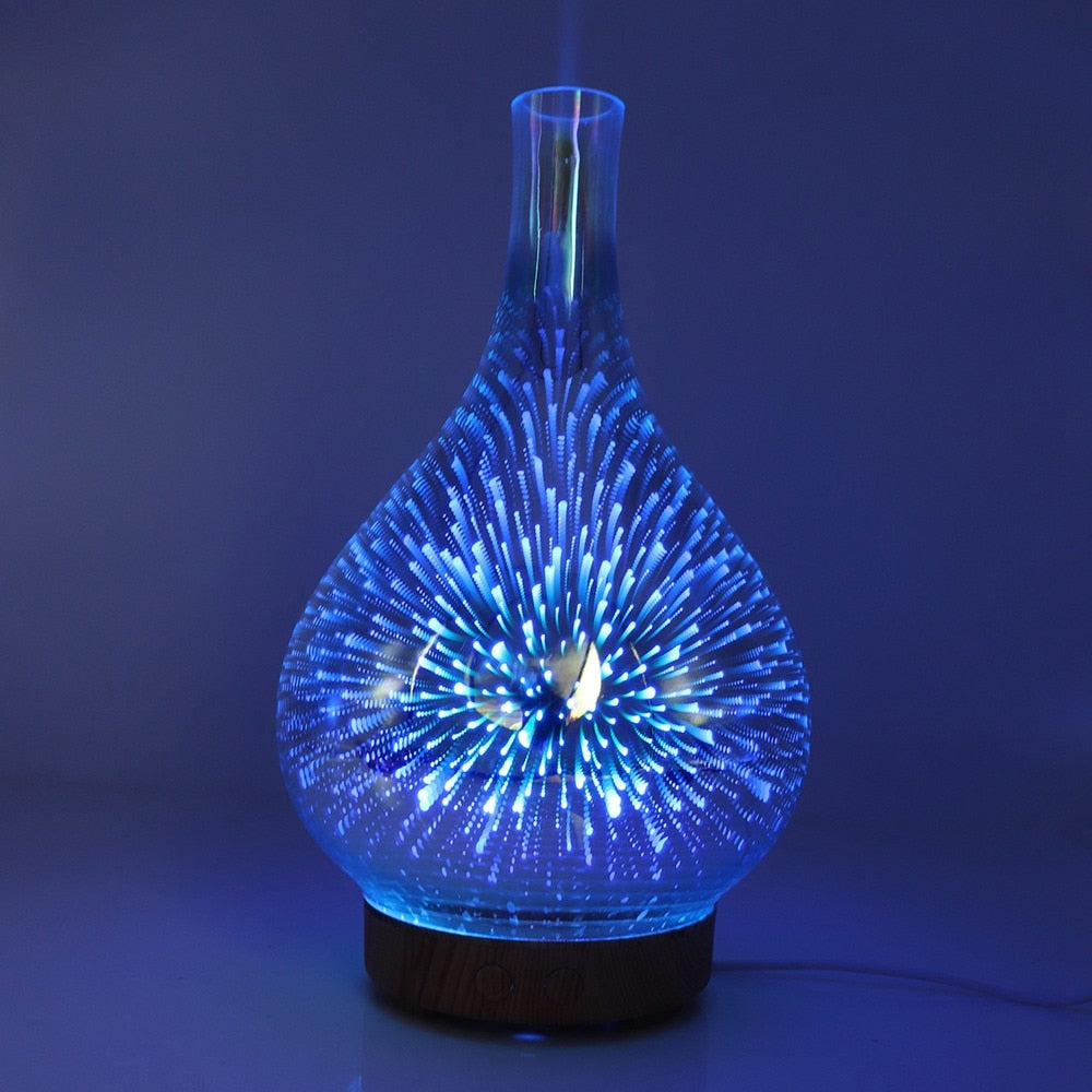 Lichtspiel | Eleganter 3D Glas Diffusor für ätherische Öle