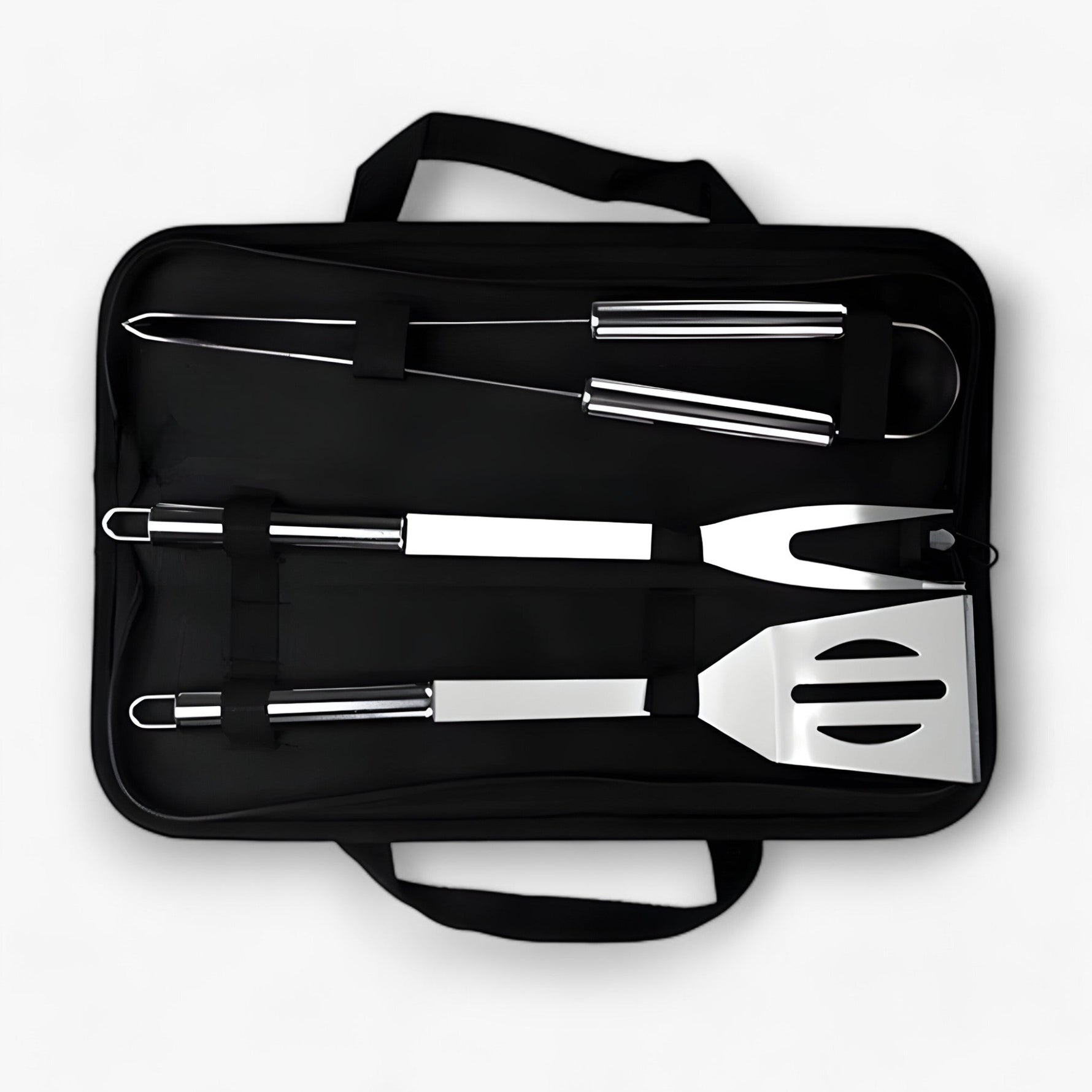 Edelstahl Grillbesteck-Set mit Tragetasche – 3 oder 5 Teile
