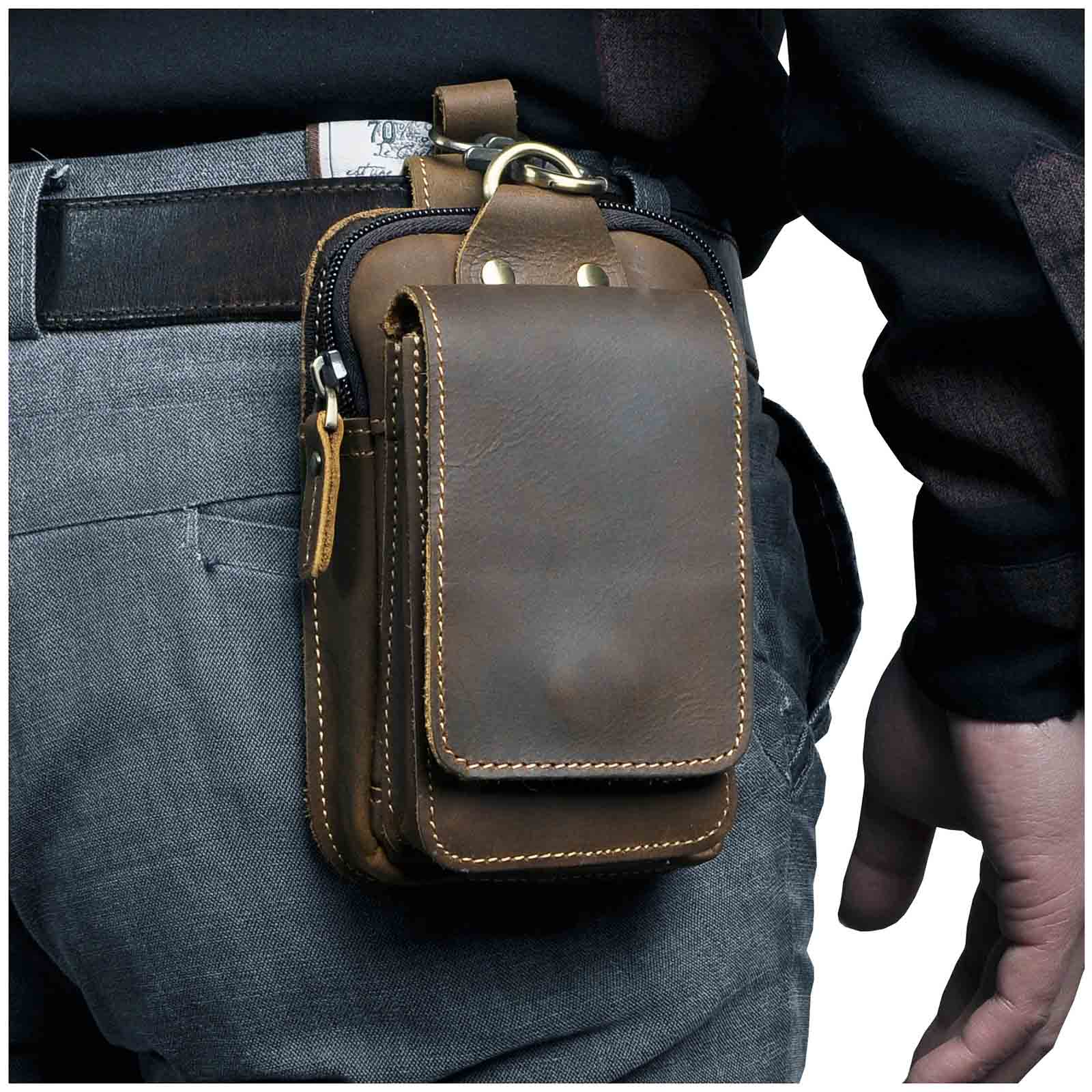 Elegante Herren Hüfttasche aus hochwertigem Leder