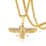 Ahura Elegance | Zoroastrisches Anhänger-Halsband mit Strasssteinen