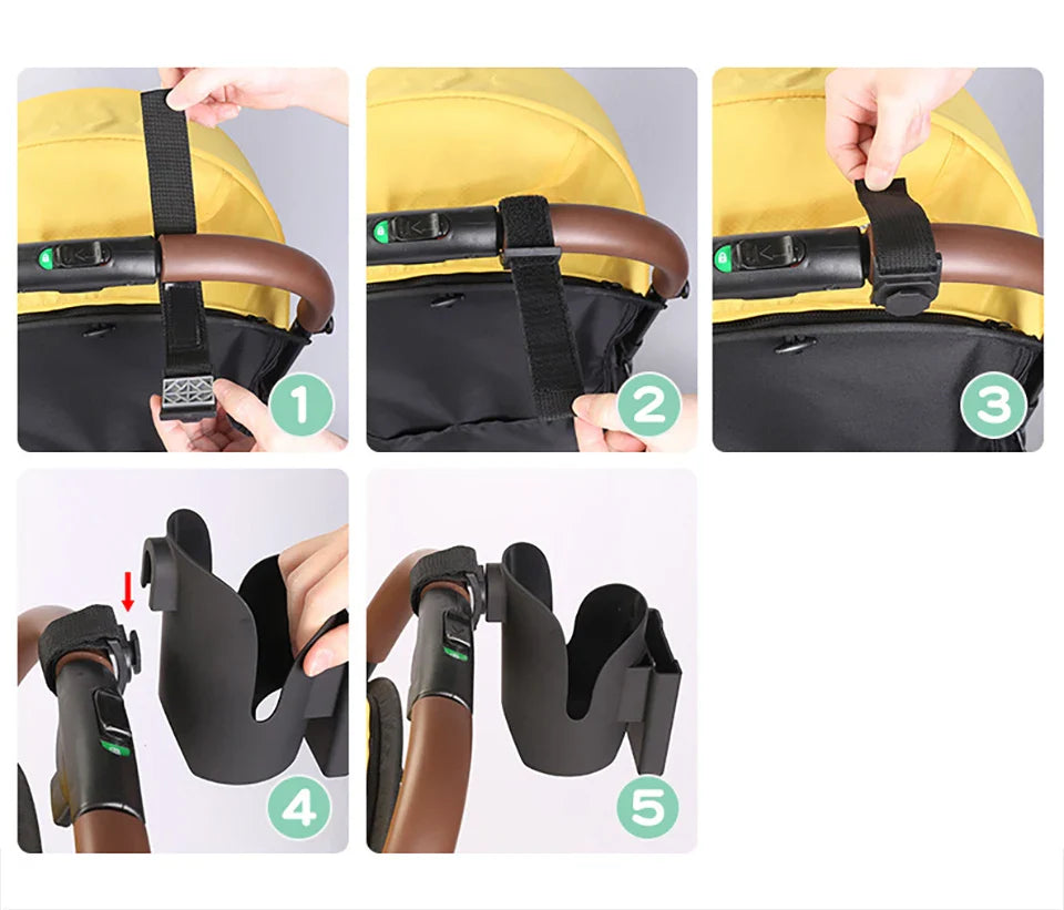 Flaschen- und Handyhalter für Kinderwagen – Praktisches Zubehör