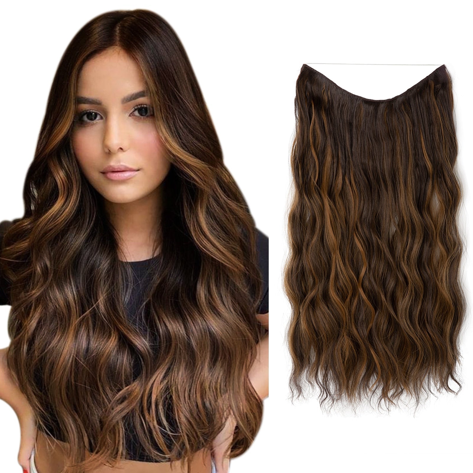 Volumen-Boost Haarverlängerung | Unsichtbare Halo Extensions | GlamAura