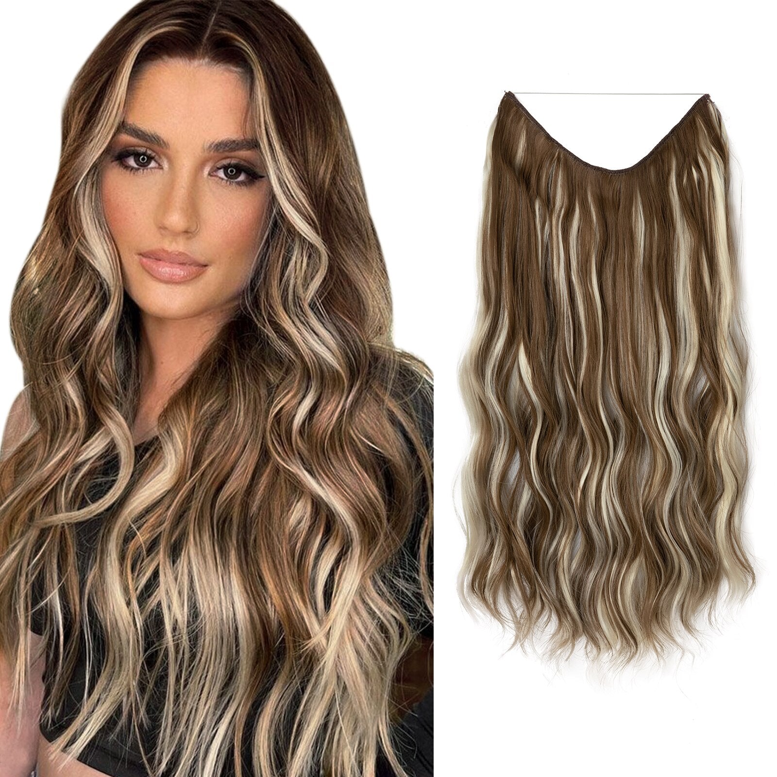 Volumen-Boost Haarverlängerung | Unsichtbare Halo Extensions | GlamAura