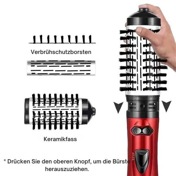 3-in-1 Haartrockner mit Rotationsfunktion für Volumen und Locken