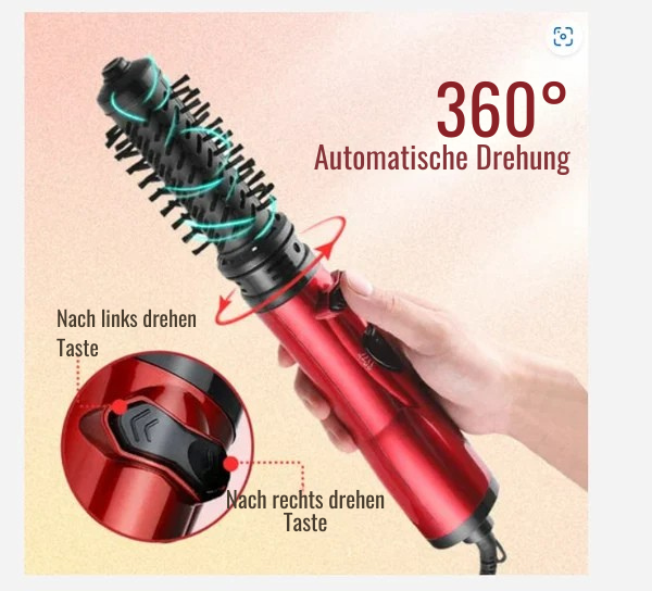 3-in-1 Haartrockner mit Rotationsfunktion für Volumen und Locken