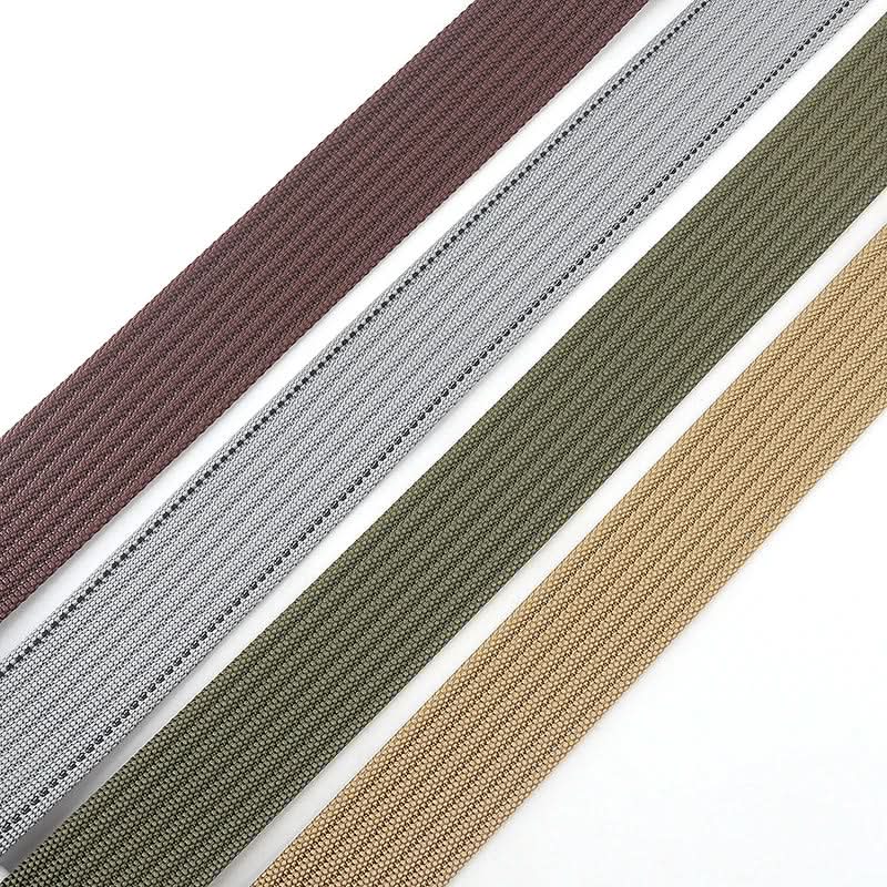 FlexiBelt | Unisex Canvas Gürtel – Doppelt Metallring Schnalle, Verstellbar
