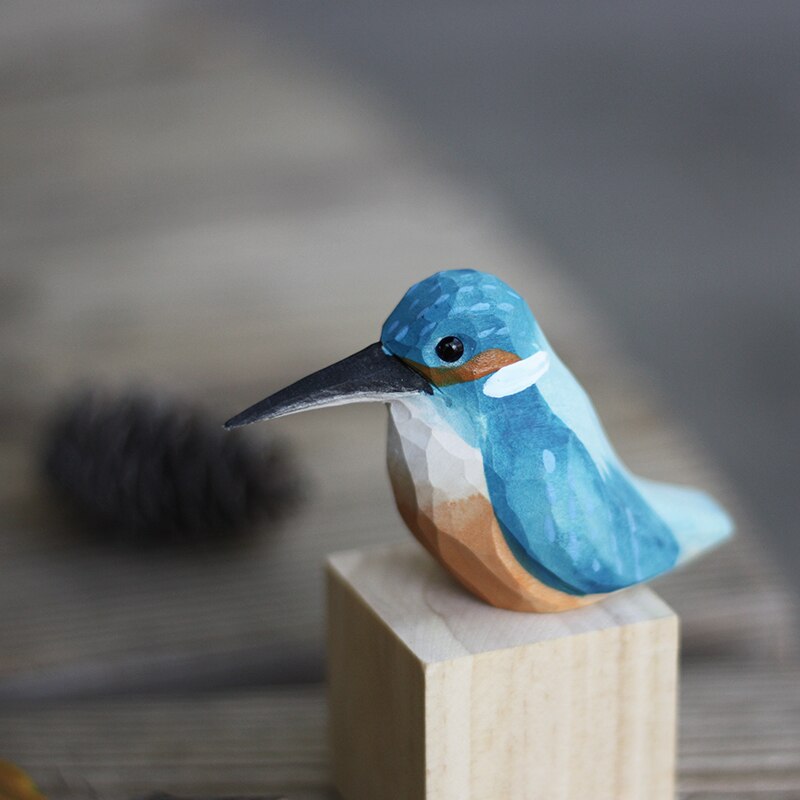 Holz Vogel Figuren – Handgemachte Wohnungsdekoration GloRadiance