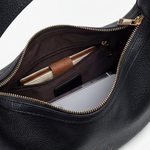 Halbmond Schultertasche | Drei Tragemöglichkeiten | Weiches Kunstleder