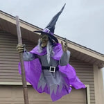 Gruselige Hexe in Aktion – Belebende Halloween-Dekoration mit Licht und Ton