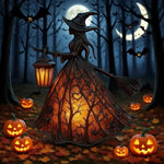 Zauberhafte Hexenlampe für Halloween