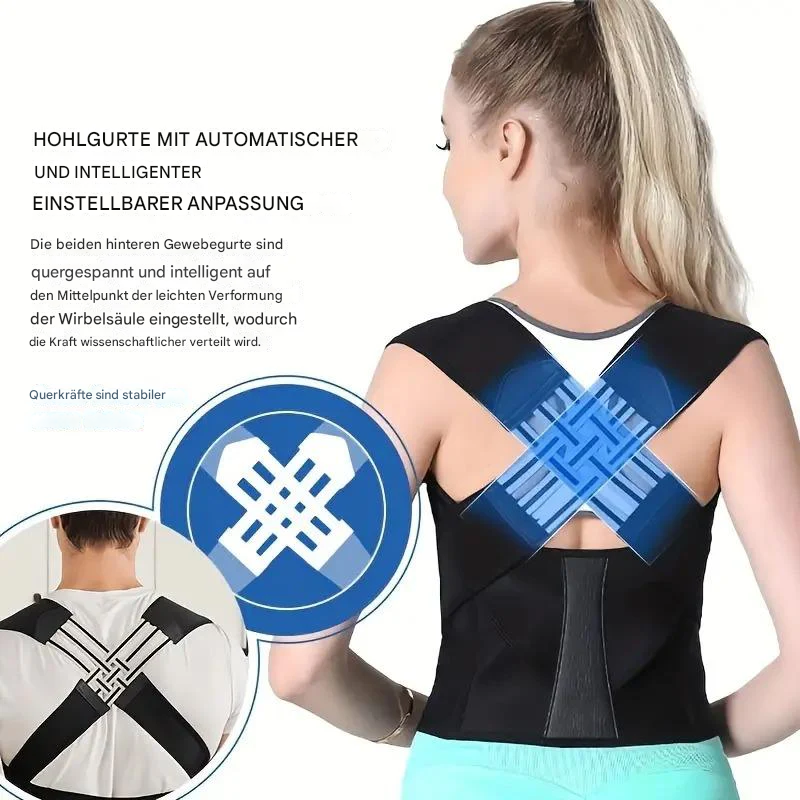 Posture Corrector for Back and Neck Pain – Adjustable & Stable