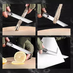 Meisterhafte Küchenmesser mit japanischem Holzgriff
