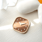 Elegant wooden table clock with silent quartz movement
