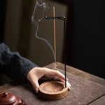 Nature-Inspired Wooden Incense Burner for Meditation and Relaxation