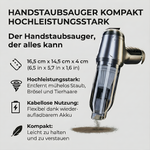 Kompakter Handstaubsauger mit kraftvoller Saugleistung