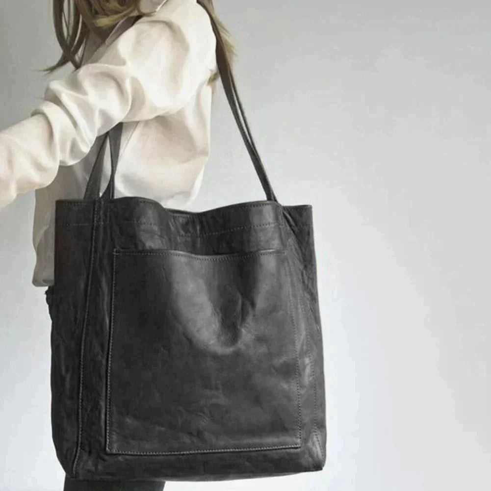 Elegante Schultertasche | Geräumige Handtasche aus Premium-Lederoptik
