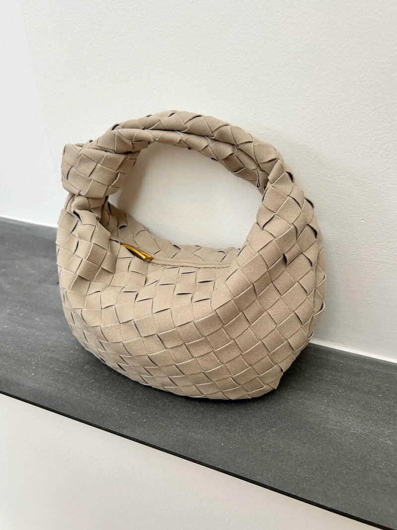 Elegante Umhängetasche | Geflochtenes Design | Vegane Wildleder-Optik