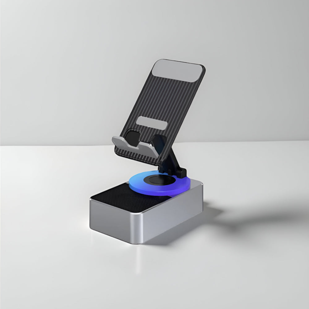 Multifunktionale Smartphone Halterung mit Bluetooth Lautsprecher