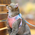 Katzengeschirr mit Leine – Bequeme Passform mit reflektierenden Sicherheitsstreifen