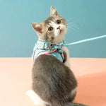 Katzengeschirr mit Leine – Bequeme Passform mit reflektierenden Sicherheitsstreifen