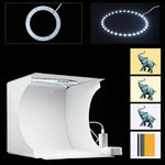 Mini Fotostudio "LumiCube" mit LED-Beleuchtung und 6 Hintergründen