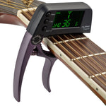 2-in-1 Gitarren Zubehör mit LCD-Bildschirm – Kapodaster & Stimmgerät
