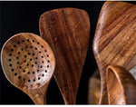 Stylish 7-Piece Teak Kitchen Utensil Set