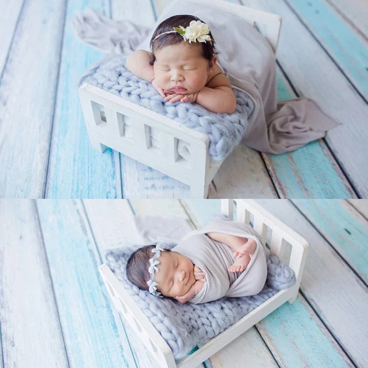 Vintage Fotorequisite für Neugeborenen – Holzbett für Babyshooting