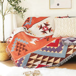 Herbstliche Retro-Couchdecke für Gemütlichkeit