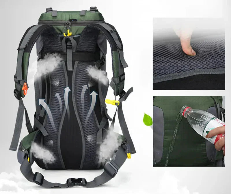60L Outdoor Backpack - Waterproof and Practical