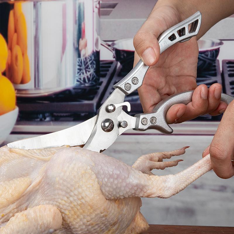 Kraftvolle Edelstahl-Scheren für Fleisch und Gemüse