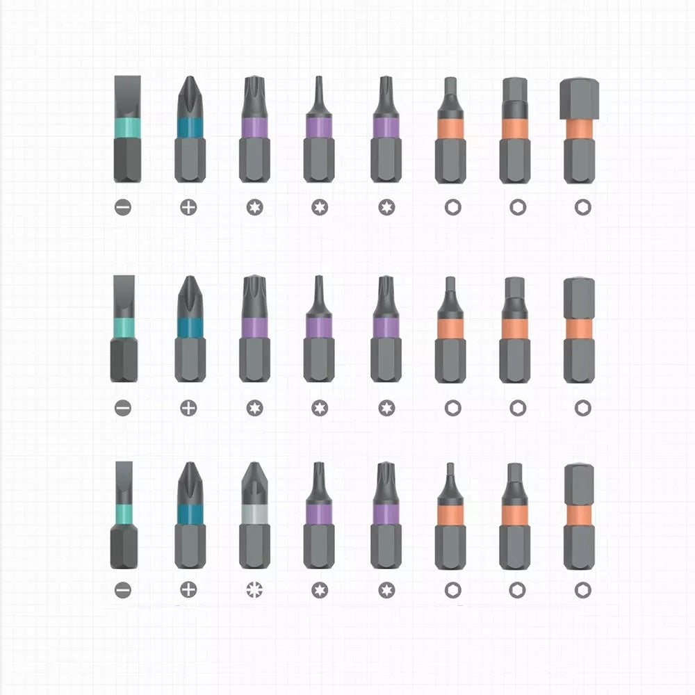 Multifunktionales 24-in-1 Schraubendreher-Set für Heimwerker