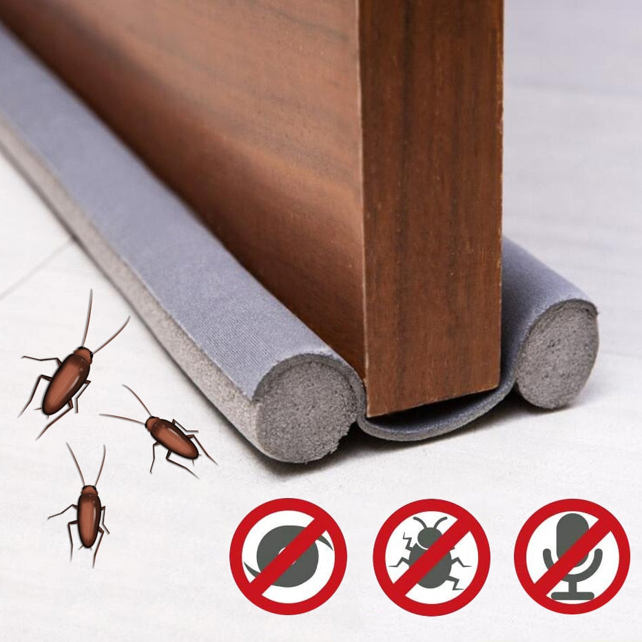 Thermal Protection – Double Draught Excluder for Doors | Keeps Out Cold, Dust & Insects | Slide-in Door Bottom Seal | Energy & Noise Insulation