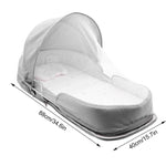 Tragbares 2-in-1 Babybett mit Wickeltasche für Reisen