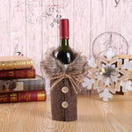 Festive Wine Bottle Cover – Stylish Christmas Decoration