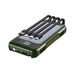 leistungsstarker Solar-Powerbank mit 4-in-1 Kabel und Notlicht