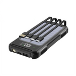 leistungsstarker Solar-Powerbank mit 4-in-1 Kabel und Notlicht