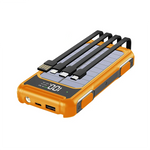 leistungsstarker Solar-Powerbank mit 4-in-1 Kabel und Notlicht