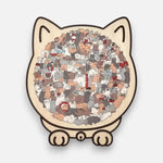 Entspannendes Katzenpuzzle aus Holz