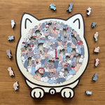 Entspannendes Katzenpuzzle aus Holz