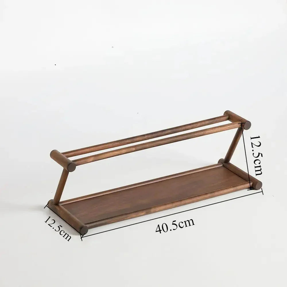 Elegantes Holzregal für Tee und Geschirr | Robuste Bauweise | Sofort einsatzbereit