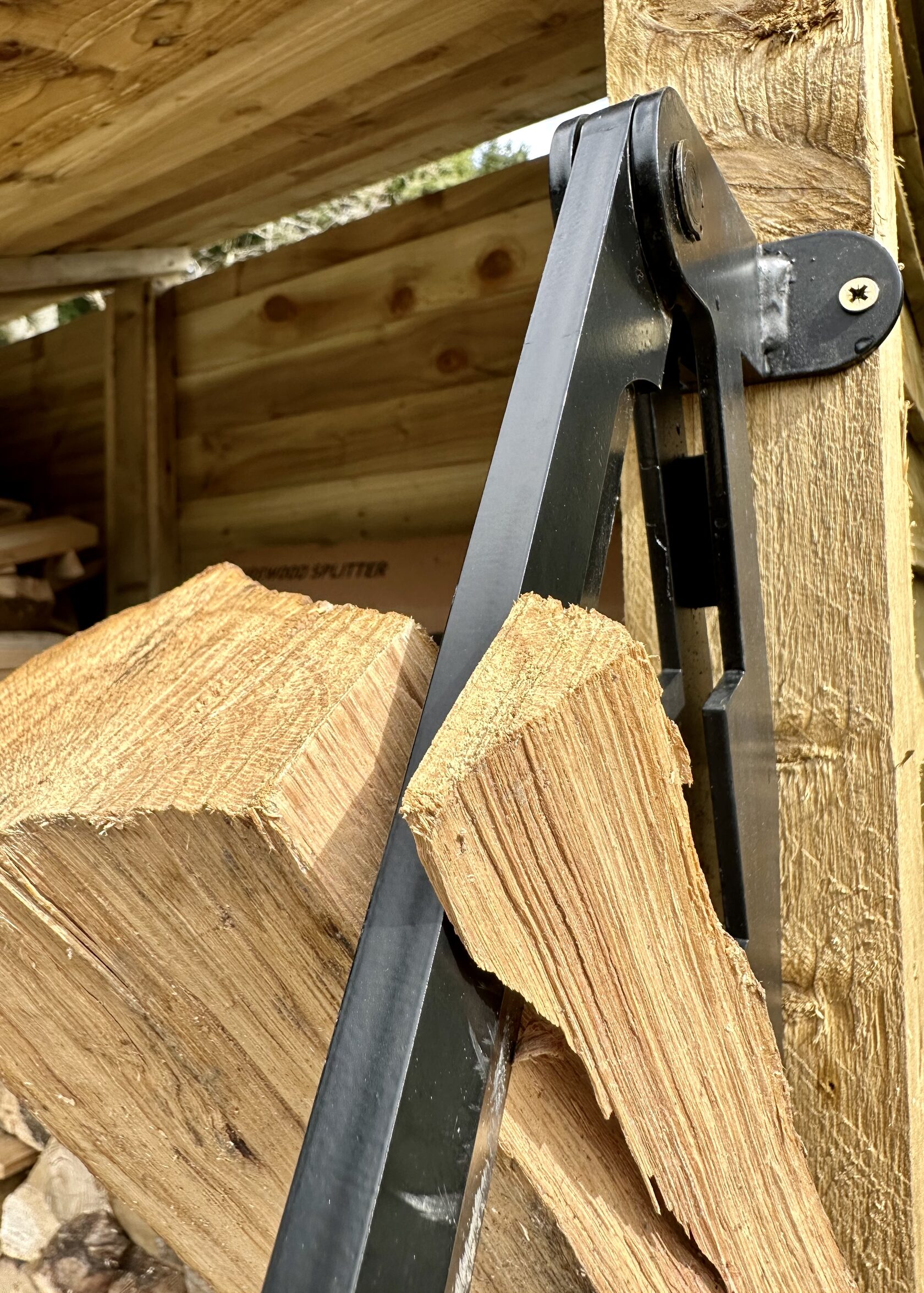 Wand Holzspalter | Hebelmechanismus | Sichere Holzspaltung | Kohlenstoffstahl