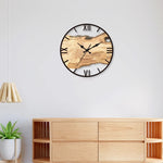 Elegante Wanduhr aus Holz mit Epoxidharz – 30 cm Durchmesser