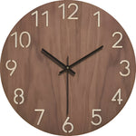 Moderne Wanduhr aus massivem Holz – Minimalistisches Design