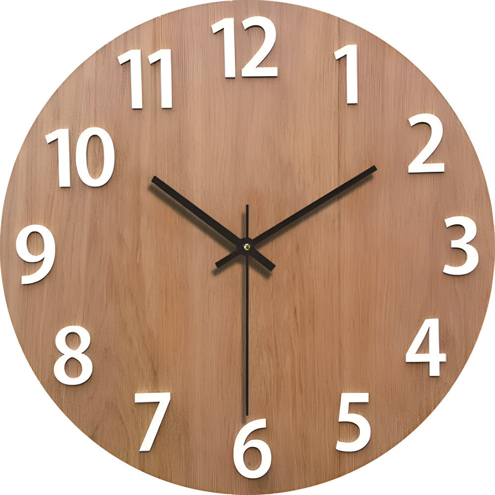 Moderne Wanduhr aus massivem Holz – Minimalistisches Design