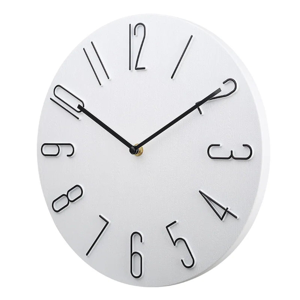 Moderne Wanduhr im minimalistischen Design – Lautlos mit Quarzwerk