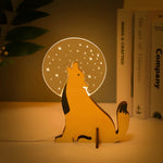 Verspielte LED Tischlampe – Holz Nachtlicht mit sanftem Licht