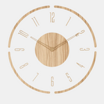 Stille Runde Wanduhr aus Holz mit Modernem Design