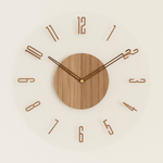 Stille Runde Wanduhr aus Holz mit Modernem Design